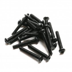 Linsenkopfschrauben M3 x 20 mm Stahl schwarz (20 Stück)