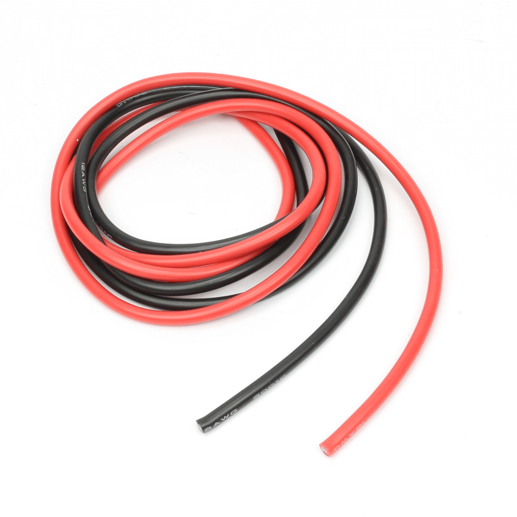 AWG18 Kabel mit schwarzem Mantel, Leiter Rot Schwarz (Rolle = 500m